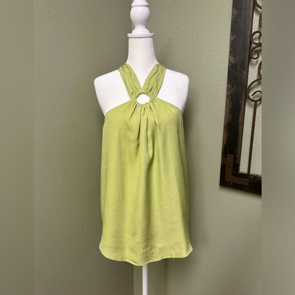 DO+BE lime green sleeveless ring top